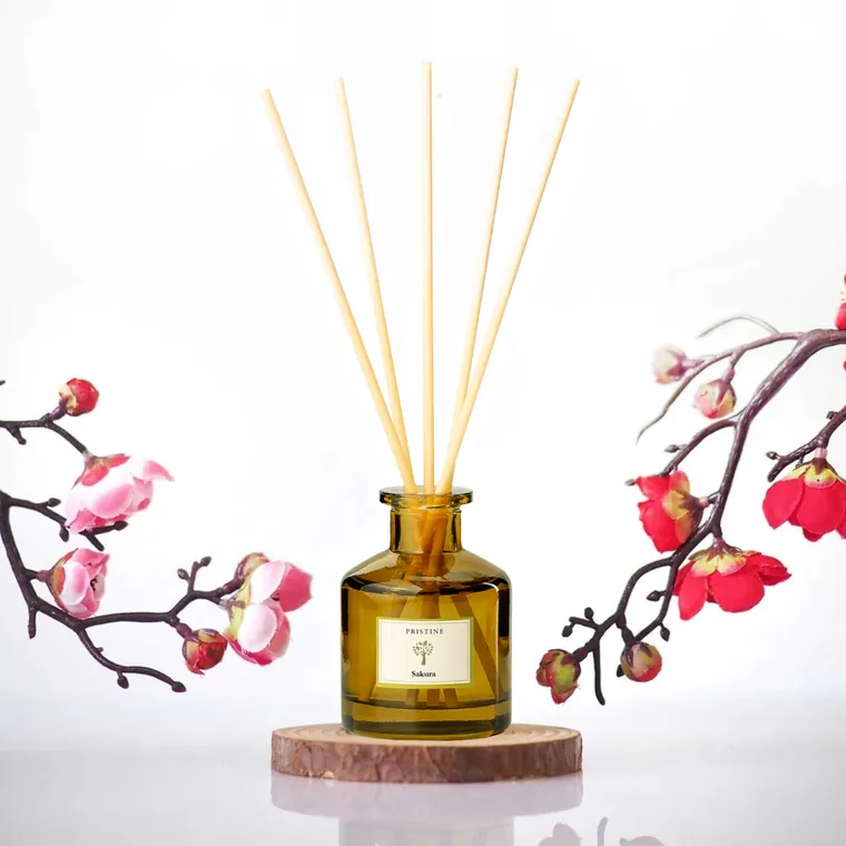 Sakura reed diffuser with cherry blossom branches